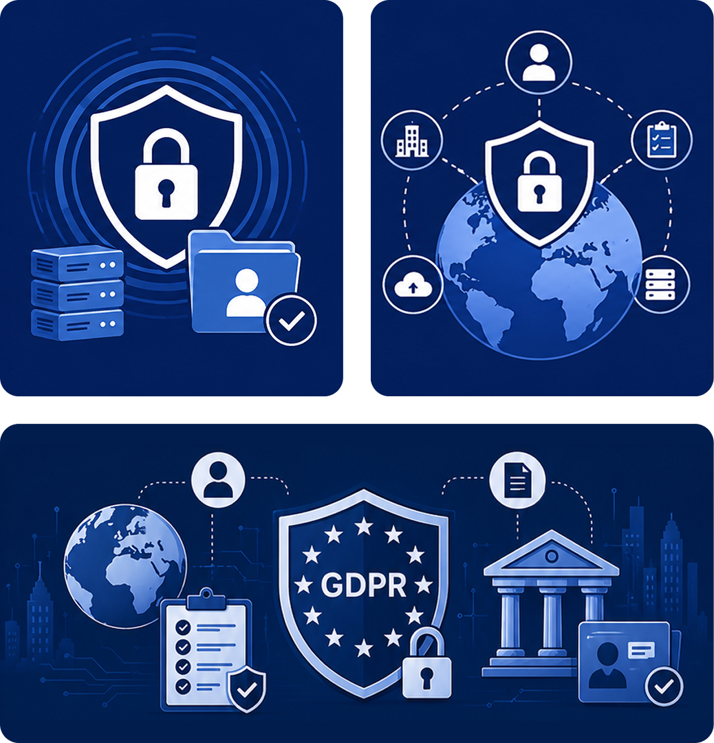ADGM data protection lock and server icon